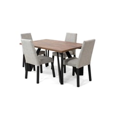 VENECIA - Set de Comedor 4P Brixton con Sillas Viena Taupe