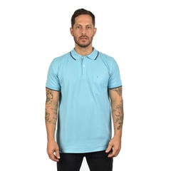 HAMER - Camiseta tipo polo para hombre con bolsillo