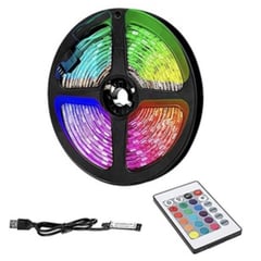 GENERICO - Cinta Led Rgb 5 Metros Luces Resistente Al Agua USB