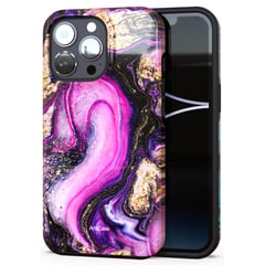 ARTSCASE - Estuche Funda Protector para iPhone 15 Pro Max Violet Marble Design