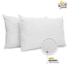 BELLAHOGAR - ALMOHADA KITX2 ECO BLANCA 50X70