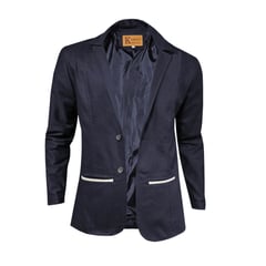 MODA EN CIRCUITO - Chaqueta Tipo Bleiser en Dril Para Hombre SIN CODERAS AZUL OSCURO