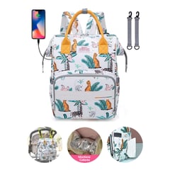 BABY ON - Pañalera Morral De Lujo Con Diseños Estampados Y Usb Jungle