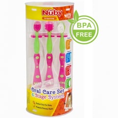 NUBY - Set x4 Cepillos De Dientes Para Bebe