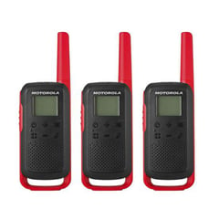 MOTOROLA - 3 Radios T210tp 22 Ch Vox Bandas De Frecuencia Gmrs/frs Negro