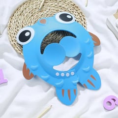 GENERICO - Gorro Visera De Ducha Azul Baño Bebé Niño Protege Ojos