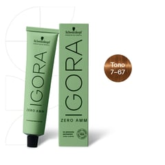 SCHWARZKOPF - Tinte Igora Zero AMM 7-67 Rubio Medio Marrón Cobrizo