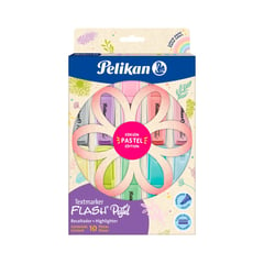 PELIKAN - Resaltador Flash x10 Colores Pastel