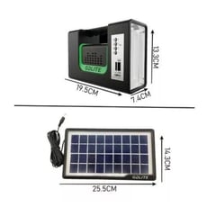 GENERICO - Kit Panel Solar Camping 3 Bombillas Usb Radio Mp3 Gdlite-10