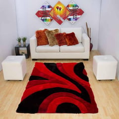 MITAPETE COM - Alfombra Tapete 3D 120 X 170cms Rojo Negro