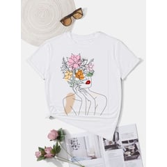 ISMI - Camiseta Para Mujer Flowers - Estilo infinito