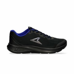 POWER - Tenis Deportivos Negro-Azul Plazma Impact 100 Volus Hombre..