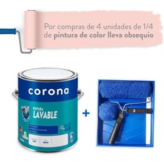 CORONA - Pintura Lavable Rosa ¼ Gl