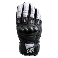 HALIFAX - Guantes de protección para moto color negro-blanco unisex