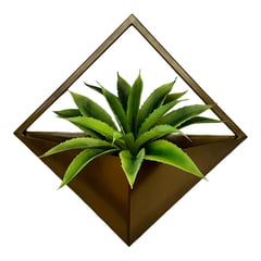 HOME IDEAS - Portamatera pared triangular Wall Planted Dorado 27x27 cm