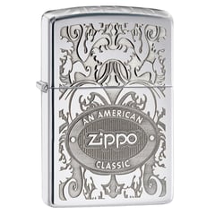 ZIPPO - Encendedor Cod. 24751- Plateado Grabado