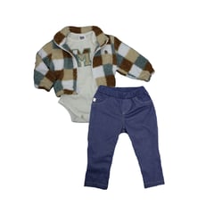 MATI MARIA TIRITAS - Conjunto bebe niña chaqueta acolchada body jogger tipo jean