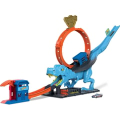 HOT WHEELS - Pista City T-Rex Azul Chomp Down