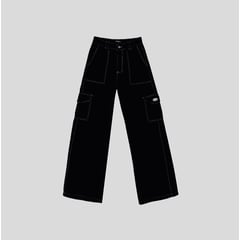 PAM MOVEMENT - Pantalón Cargo - Negro