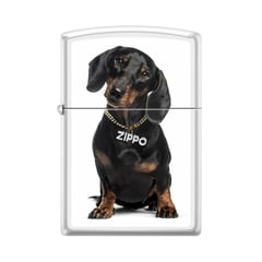 ZIPPO - Encendedor Perro Salchicha Cod 214CI419708 - Blanco