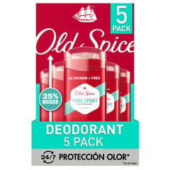 OLD SPICE - Desodorante Pure Sport 5 Unidades / 68 g 473158