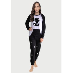 ARCTIC FOX - Pijama para Mujer Negra Gata Negra