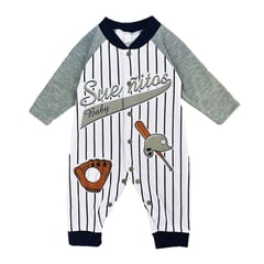 MUNDO BEBE - Pijama bebé niño enteriza beisbol gris
