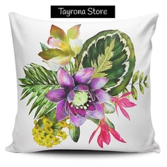 TAYRONA STORE - Funda Cojin Decorativo Flores Tropicales 03