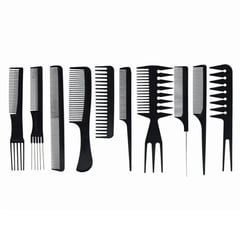 GENERICO - Set De 10 Peines De Peluquería Cabello Kit Barbero Cepillo