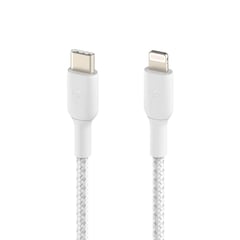 BELKIN - Cable USB-C a Lightning - 1M - Trenzado - Blanco