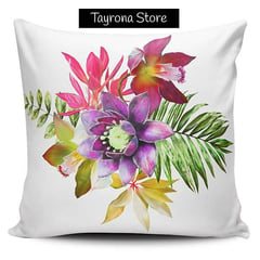 TAYRONA STORE - Funda Cojin Decorativo Flores Tropicales 02