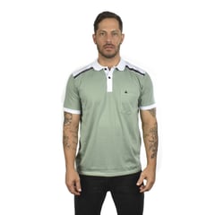 PUNTAZUL - Camiseta tipo polo para hombre con bolsillo