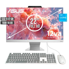 ASUS - TODO EN UNO INTEL CORE I3-1215U SSD 512GB RAM 16GB LED 22 FULL HD