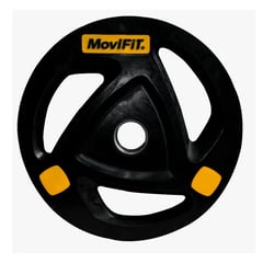 MOVIFIT - Disco olimpico 2" encauchetado 3 agarres de 5 kg