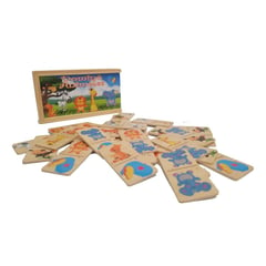 JUGANDO Y EDUCANDO - Domino Juego De Mesa Para Niños En Madera Didáctico Niñas