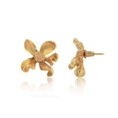 GENERICO - Aretes de flores de oro Acero inoxidable&baño 18k Ideal regalo mujer