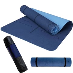 ONE PIXEL - Mat Yoga Colchoneta Tapete Ejercicio 6mm Bolso Azul