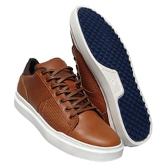 CALZADO CON ALTURA MONSERRATE - Tenis en CUERO para hombre marca Monserrate Ref Mulato color Miel