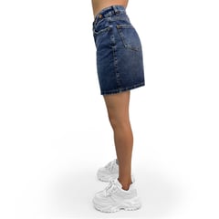 ZOE COMPANY - Falda Denim Tiro Alto