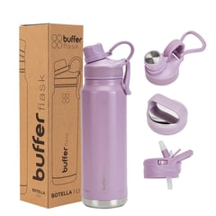 BUFFER FLASK - Termo Botella Termica Agua Acero InoxBuffer1l+tapas - Lila