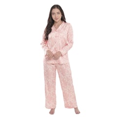 ROMANELLA - Pijama Elegante Seda Satén Rosada