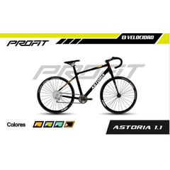 PROFIT - Bicicleta Astoria 8Vel Ocre Negro Ruta