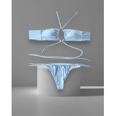 GENERICO - Vestido de baño Conjunto de Bikini Dos piezas Bikini con aros