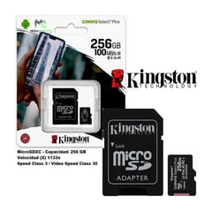 KINGSTON - Memoria Micro Sd Con Adaptador 256Gb Clase 10