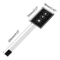 GENERICO - Teclado Matricial 1x3 3x1 De Membrana Para Arduino