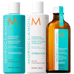 MOROCCANOIL - Kit Hidratante Shampoo Acond 250ml y Oleo Ligero100ml