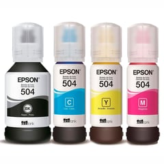 EPSON - Tinta 504 para impresoras L4150 L4160 L6161 Kit X 4