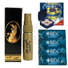 GENERICO - Kit Potenciador Sexual + Retardante Rhino + Condones X3