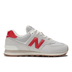 NEW BALANCE - Tenis 574 Clásicos-Gris/Rojo