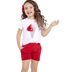 MARKETING PERSONAL - Conjunto Infantil Femenino Rojo Mp 89767